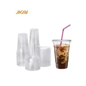 China Supplier 12oz 14oz 16oz 18oz 20oz 24oz Disposable Drinking Coffee Cups  Plastic Pet Cold Juice Beverage Cup Slush Milkshake Smoothie Ice Cream Cup  with Lid - China Coffee Cup and Plastic