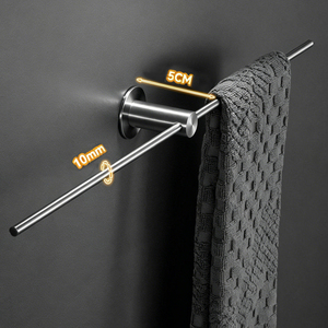 Portasciugamani e <span class=keywords><strong>Porta</strong></span> Ciabatte da Parete Moderno in <span class=keywords><strong>Acciaio</strong></span> Inox 304 Spazzolato Senza Foratura per <span class=keywords><strong>Bagno</strong></span> - Product Image 4