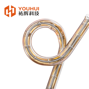 Tube chauffant infrarouge en forme d'oméga de 100W-6KW, plusieurs types, semi-plaqué or - Product Image 2