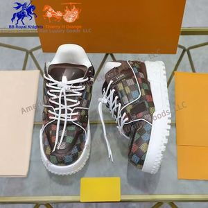 Zapatillas Deportivas TRAINER MAXI de Alta Calidad, Unisex, de Diseño, de Cuero, Casuales, con Cordones, de Lujo, Planas, para Caminar, Correr y Hacer Deporte - Product Image 2