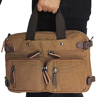 Maletín de Viaje y Bolsa de Lona Vintage para Hombre, Mochila para Portátil de Gran Capacidad con Forro de Algodón, Bolsos Casuales