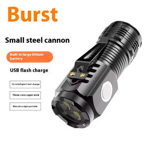 Linterna LED Táctica Recargable USB, Portátil, Pequeña, Multifuncional, de Plástico ABS Impermeable, para Exteriores y Camping - Product Image 6