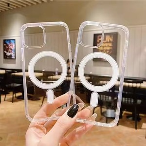Nhà máy trong suốt Magnetic trường hợp đối với <span class=keywords><strong>iPhone</strong></span> 16 15 14 Pro đơn giản Thiết kế không dây sạc điện thoại di động trường hợp - Product Image 3