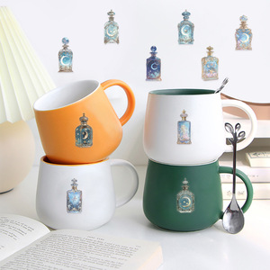 50 miếng dán trang trí chai màu xanh trong suốt để trang trí cửa sổ nhãn dán bầu trời đêm trăng đẹp - Product Image 5