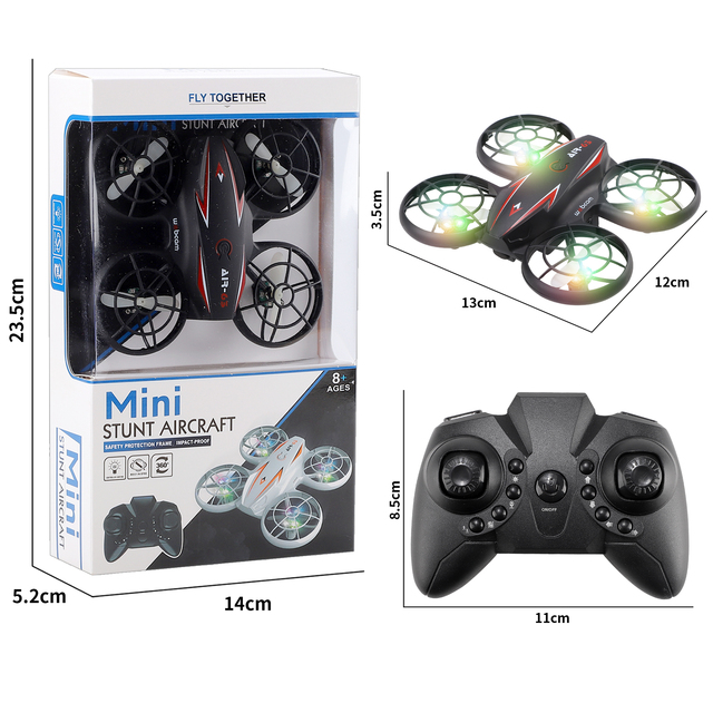 183 LED Lights 360 Degree Roll Mini Drones Quadcopter Small 2.4GHz Remote Control Toy Drone for Kids