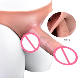 JiaYi S8505 남성용 딜도 세트 중공 페니스 섹스 토이 삼각형 실리콘 방수 바지 - Product Image 1