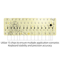 Clavier magnétique GATERON Jade Switch Sikakeyb Castle HM66 66 touches 60% à capteur Hall