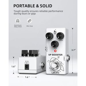Pedal de Guitarra Lekato Up Booster, True Bypass, Efecto Clean Boost, Cuerpo Metálico, Pedal para Guitarra Eléctrica - Product Image 5