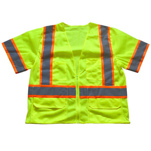 <span class=keywords><strong>3</strong></span>级Hi vis反光短袖安全t恤背心，带口袋 - Product Image 3