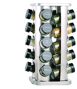 Support rotatif en acier inoxydable personnalisé, organisateur de cuisine moderne, design pliable multifonctionnel pour boîte à épices - Product Image 1