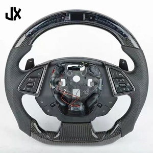 Volant de <span class=keywords><strong>sport</strong></span> en cuir perforé LED en fibre de carbone pour Chevrolet <span class=keywords><strong>Camaro</strong></span> Corvette C7 C6 C8 ZL1 ZR1 Z06 SS Accessoires de voiture - Product Image 4