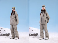 Pantalon de ski unisexe imperméable à 3 couches avec doublure en polaire téflon et fermeture velcro