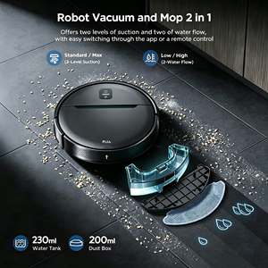 Robot Vacuum and Mop 2 in 1 with App Control 230ml Water Tank 200ml Dust Box <b>Sonic</b> Mopping Household Cleaning - Product Image 1