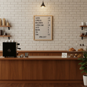 Chủ đề cà phê thực đơn cà phê đơn giản Treo Tường Khung áp phích cho cửa hàng trang trí văn phòng nhà - Product Image 6