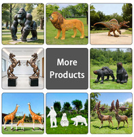 Décoration de jardin en fibre de verre Sculpture d'éléphant animal grandeur nature Statues moules à vendre