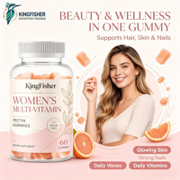 Gummies multivitaminées sans sucre pour femmes, saveur fruitée naturelle, pour le bien-être quotidien et le soutien du système immunitaire (OEM/ODM)