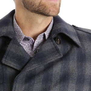 El invierno nuevo diseño de moda popular suelto hombre manga larga a cuadros <span class=keywords><strong>abrigo</strong></span> casual - Product Image 4