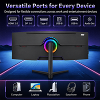 Aanpasbare fabrikant 49 inch gebogen 240Hz 1ms IPS 4K DQHD 5K pc-monitor pc-gamingmonitor voor esports arena projecten