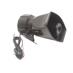 Haut-parleur de klaxon électrique 12V, tweeter haute puissance 100W pour alarme de véhicule, noir - Product Image 2