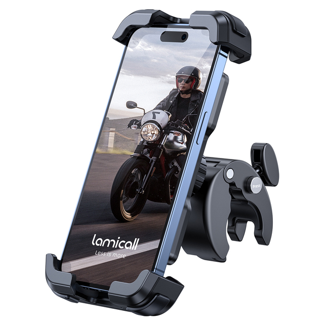 Lamicall BP07 OEM Outdoor Riding Bicycle Phone Mount Shockproof Motorbike Handlebar Holder Clip for Travel Bulk Order Discount