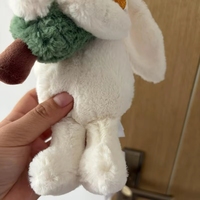 JellyCat Bashful Bunny avec arbre de Noël, peluche lapin timide Bonnie, poupée en peluche à longues oreilles moelleuses BB6CT