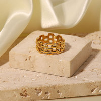 Bague de montre personnalisée en acier inoxydable 316L plaqué or PVD 14k 18k, anti-ternissement, pour femmes et hommes, vente en gros