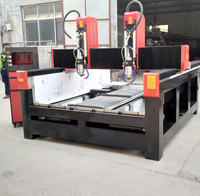 Routeur CNC double tête 1530 pour la découpe de pierre, machine à découper la pierre à double tête