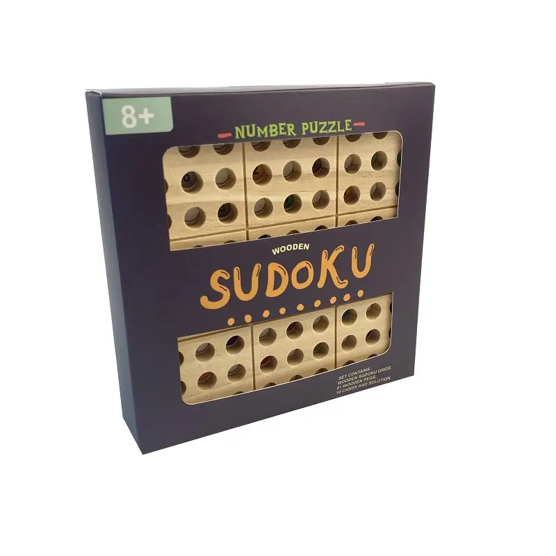 Numéro en bois maths sudoku puzzle jeu de société jouets mathématiques casse-tête jouets avec 10 pièces cartes