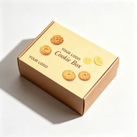 Boîte d'emballage pour biscuits avec logo personnalisé, en carton recyclable de qualité alimentaire, pour desserts, biscuits, pâtisseries, emballage alimentaire