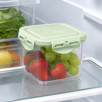 Conteneur de stockage en plastique PET hermétique portable jetable avec couvercle à fermeture à pression, transparent, carré, personnalisable, pour collations, biscuits, desserts