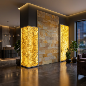 Revêtement mural en pierre naturelle mince, imperméable et ignifuge, 100% pierre naturelle, pour usage extérieur et intérieur - Product Image 5