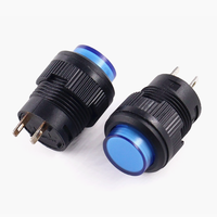 Interrupteur à bouton-poussoir circulaire R16-503 Bouton d'alimentation autobloquant/à réinitialisation automatique sans lumière/avec lumière 4 broches et 2 broches 16MM