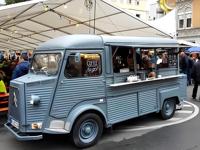 Camión de Comida Móvil Eléctrico Retro Directo de Fábrica con Freidora Eléctrica Comercial y Mostrador para Mercado Nocturno