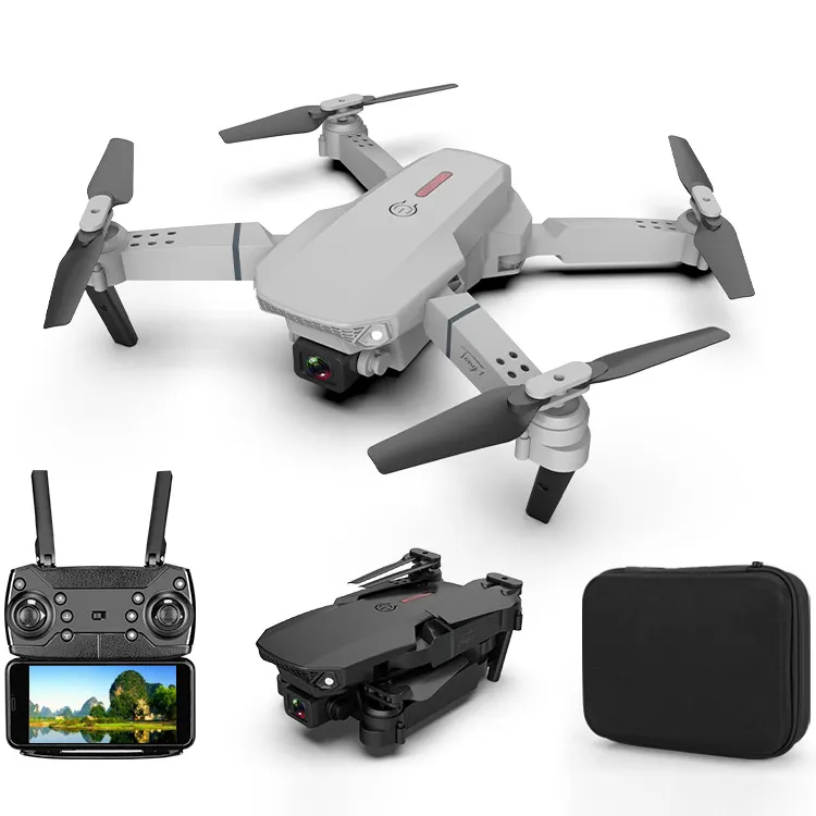 E88 pro drone 4k HD dual camera visual positioning 1080P WiFi fpv mini drone height preservation rc quadcopter