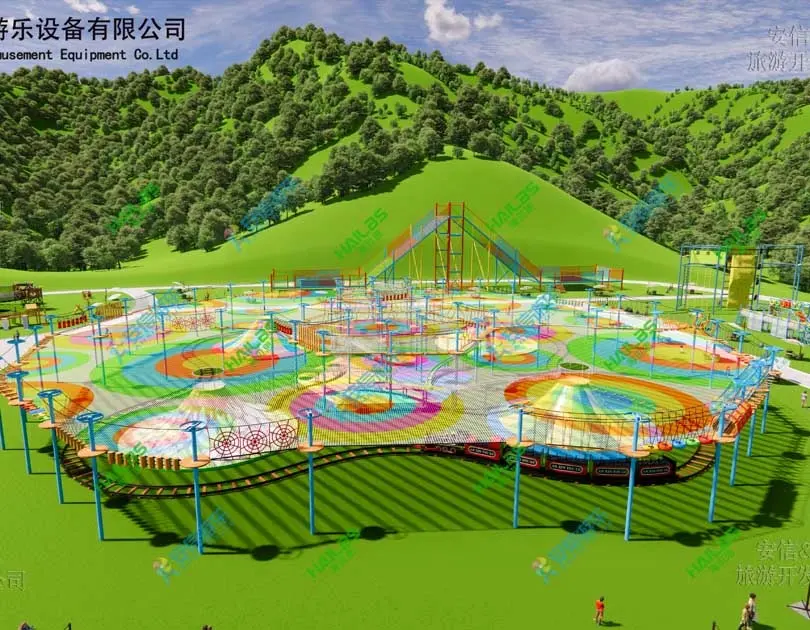 Muslimamement Park attrezzature per parchi giochi rete colorata rete da arrampicata gioca a terra parco giochi all'uncinetto