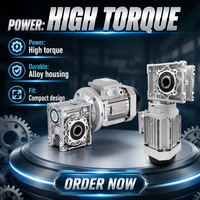 Moteur à engrenages à vis sans fin triphasé AC, rapport de réduction 20:1, 1,1 kW, boîtier en fonte, étanche IP54, certifié CE, ligne de production
