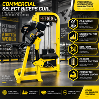 STELLARWAY Machine à Curls Biceps Professionnelle avec Câble en Acier Revêtu de Nylon de 6,35 mm pour Entraînement des Bras