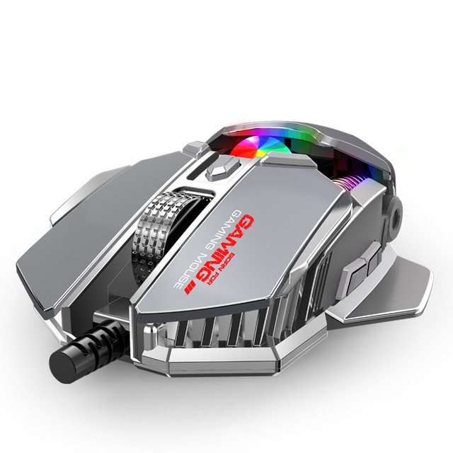 GT3 USB Wired Gaming Mouse RGB Backlit 800-3500 DPI Programmable Competitive Macro Editor for Desktop Laptop