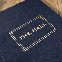 Sampul Menu Kulit PU Biru Tua Personalisasi dengan Penjilidan Sekrup, Ukuran A4, untuk Restoran
