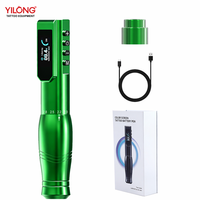 Mesin Tato Elektrik Nirkabel Yilong, Motor Hollow Cup, Bodi Alloy, Baterai Lithium Isi Ulang, Dapat Diatur, Tahan Lama