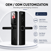 Cerradura Inteligente con Huella Dactilar y Código, Acceso por Wi-Fi, Control por Aplicación Tuya, Idiomas Personalizables, Servicio de Logotipo, Aluminio