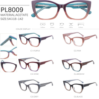 PL8009 Monture en Acétate 3D de Haute Qualité, Lunettes Optiques Tendance Rose Œil de Chat, Monture de Lunettes pour Femmes 2026