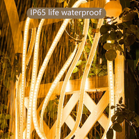Bande lumineuse LED solaire super lumineuse étanche éclairage d'ambiance de camping en plein air pour balcon garde-corps cour jardin