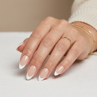 Faux ongles à presser OEM tendance en gros, ongles en acrylique pré-dessinés à couverture complète, fournitures d'ongles en forme d'amande, papillon, stiletto, avec colle