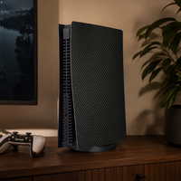 Coques latérales décoratives de remplacement en fibre de carbone personnalisées compatibles avec la console PS5