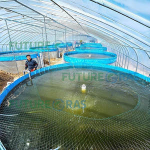 Kit Complet de Bassin d'Élevage en Bâche PVC pour Aquaculture Commerciale, Réservoir Circulaire en Toile avec Tôle d'Acier Galvanisé pour Pisciculture - Product Image 4