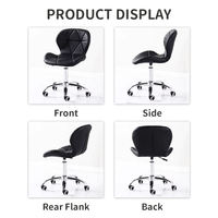 Tabouret de bar pivotant et réglable en hauteur avec dossier, sans accoudoirs, pour salon de coiffure, caisse ou réception