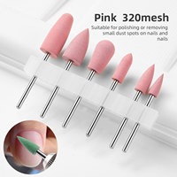 6 embouts de ponceuse à ongles en caoutchouc, fraises pour manucure, pour retirer cuticules et vernis gel, pour perceuse électrique NAD077