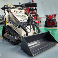 Mini chargeuse sur pneus pas chère avec moteur diesel Kubota, débit hydraulique élevé, chargeuse sur chenilles puissante, livraison gratuite