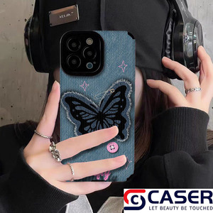 Sáng Tạo Cao Bồi Bướm Điện Thoại Trường Hợp Bìa Cho Iphone 16 Pro Max 14-Phổ Biến Thiết Kế Sao Monogram Đen Điện Thoại Di Động Trường Hợp - Product Image 5